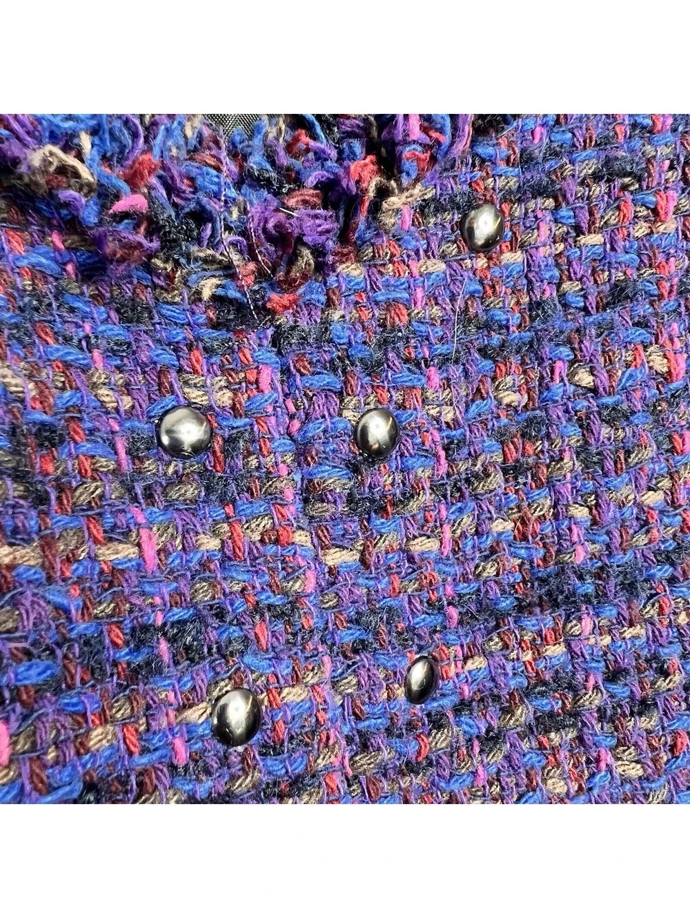 Zara Girl Purple Pink Blue Tweed Jumper Dress Size 10